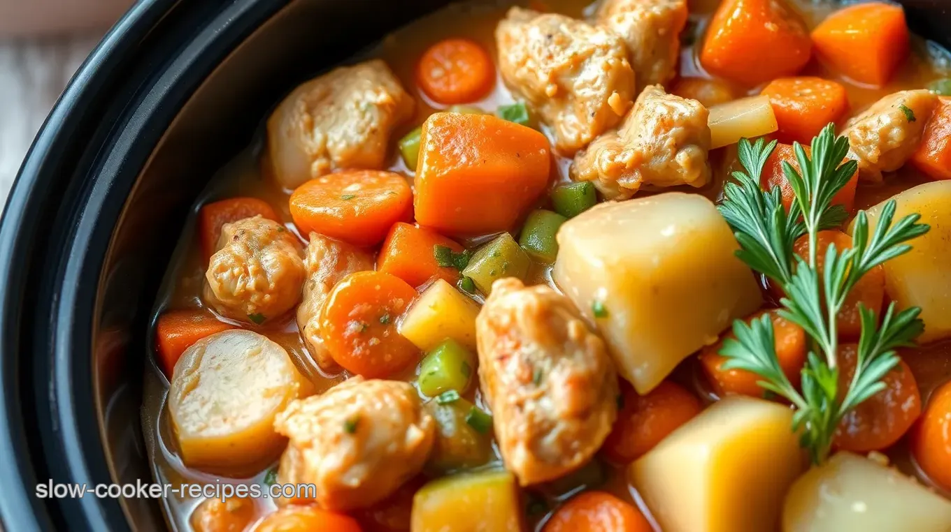 Cozy Slow Cooker Chicken & Veggie Stew