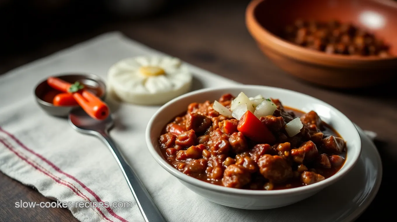 Fiery Slow Cooker Chorizo Chili