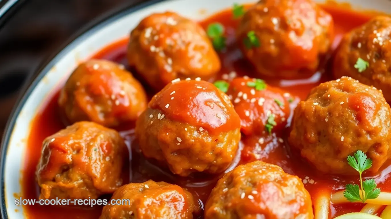 Slow Cooker Italian-Style Frozen Meatballs