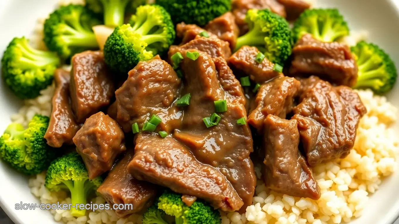 Slow Cooker Chinese Beef and Broccoli