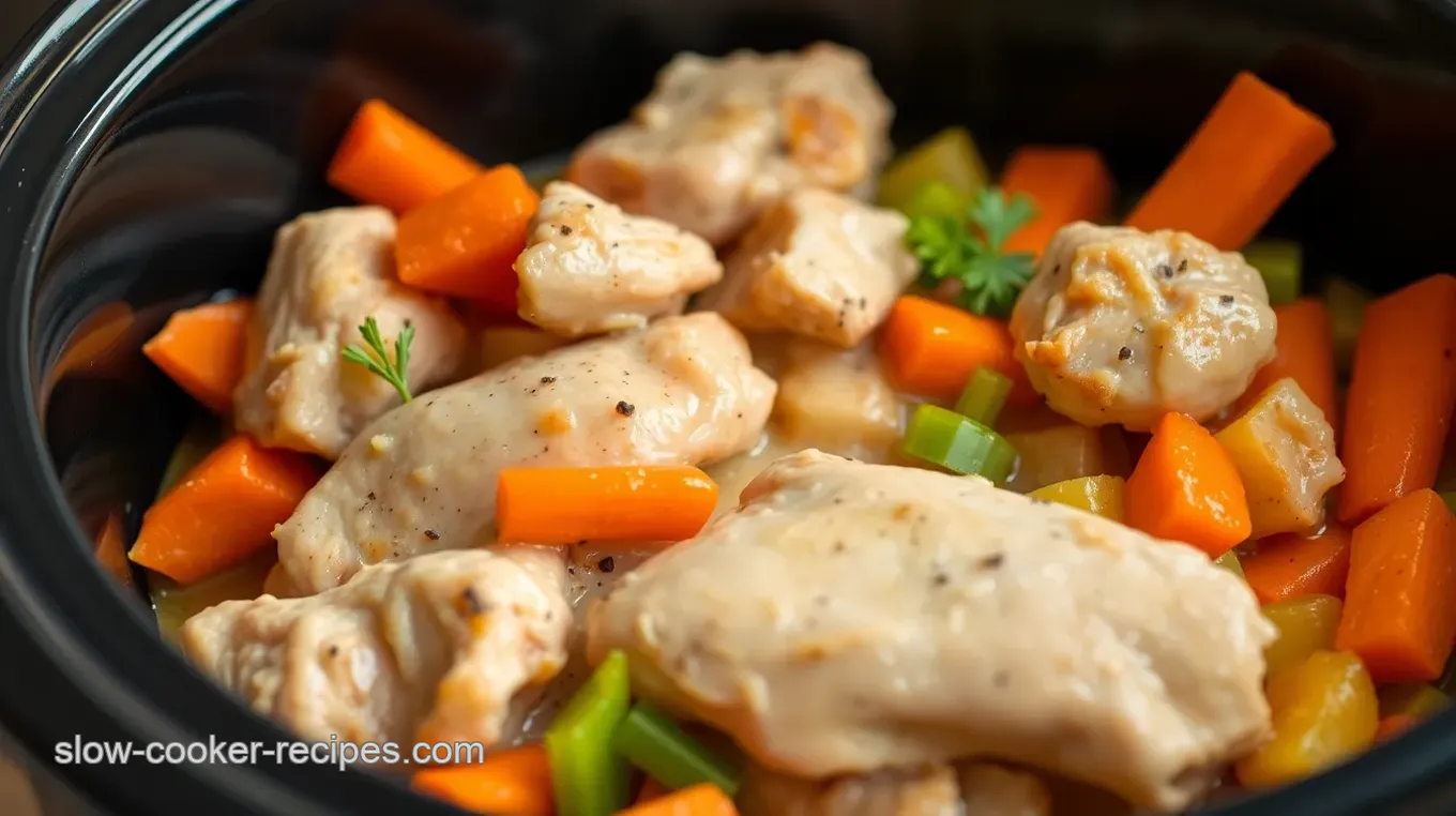 Slow Cooker Chicken & Veggies - Healthy Delight