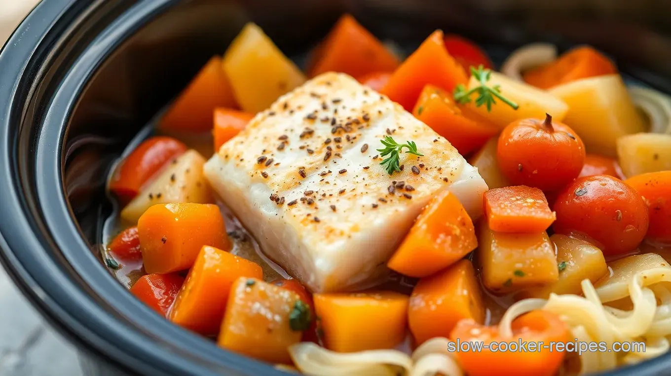 Slow Cooker Lemon Herb Fish Stew