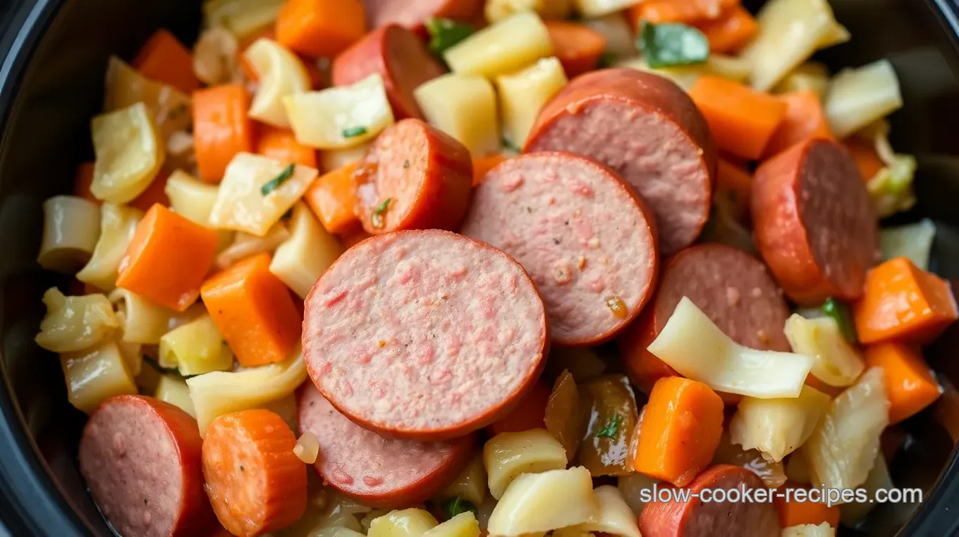 Slow Cooker Kielbasa and Cabbage