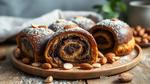 Bake Chocolate Rolls with Almonds in 30 Min