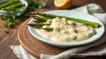 Roasted Asparagus with Creamy Cheese Sauce