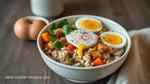 Cooked Buckwheat Bowl with Veggies & Eggs