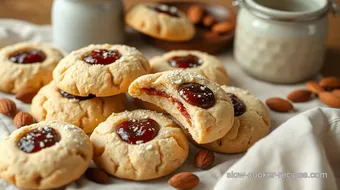 Bake Almond Cookies with Jam Filling Delight