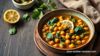 Easy Chickpea Stew with Spinach & Lemon