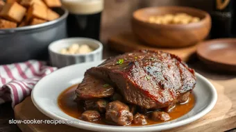 Sear Beef Brisket with Rich Guinness Flavor