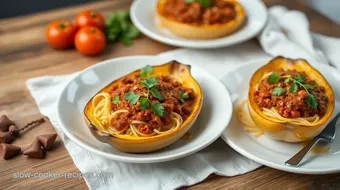 Roasted Spaghetti Squash Bolognese Boats