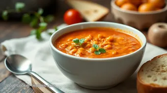 Quick Chickpea Tomato Soup - Healthy & Hearty