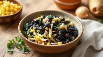 Sautéed Black Beans with Fresh Corn Slaw