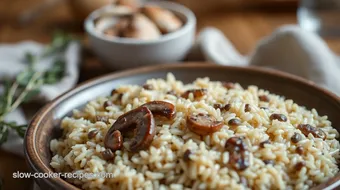 Sautéed Wild Rice Creamy Mushroom Delight