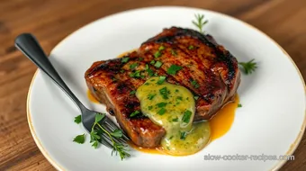 Sear Ribeye Steak with Fresh Herb Sauce