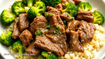 Slow Cooker Beef & Broccoli in 4 Hours recipe card