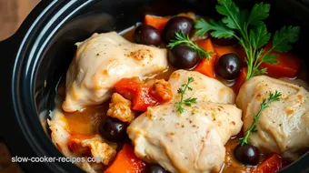 Slow Cooker Chicken with Olives & Zesty Flavor