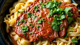 Slow Cooker Flank Steak with Bold Chimichurri