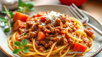 Slow Cooker Spaghetti Recipe: The Ultimate Bolognese Delight! recipe card