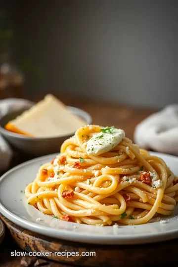 Creamy Goat Cheese Pasta with Fresh Herbs presentation