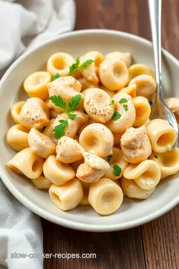 Creamy Chicken Tortellini Alfredo presentation