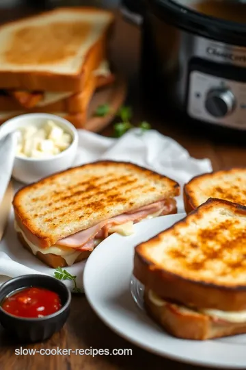 Delicious Ham and Cheese Toastie presentation