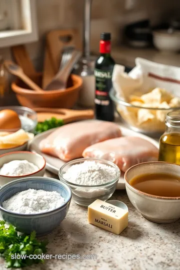 Fettuccine Chicken Marsala ingredients