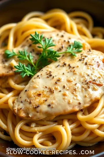 Fettuccine Chicken Marsala presentation