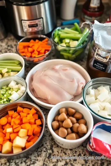 Low Sodium Slow Cooker Chicken and Vegetable Stew ingredients