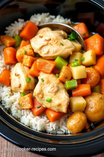 Low Sodium Slow Cooker Chicken and Vegetable Stew presentation