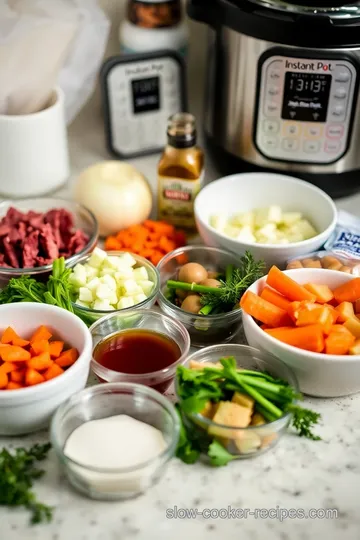 Hearty Instant Pot Beef Stew ingredients