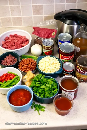 Hearty Slow Cooker Camping Chili ingredients