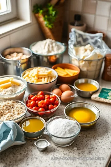 Homemade Tangelli Pasta ingredients