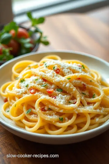 Homemade Tangelli Pasta presentation