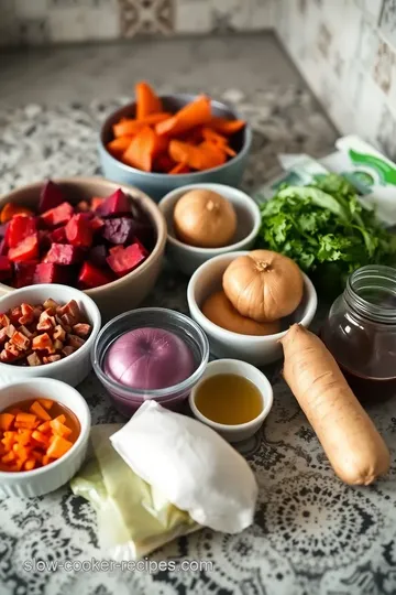 Root Veggies in Borscht ingredients