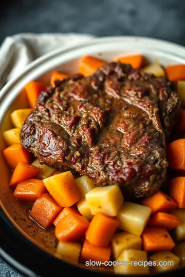 Savory Slow Cooker Elk Roast presentation