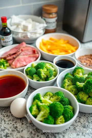 Slow Cook Asian Beef and Broccoli ingredients