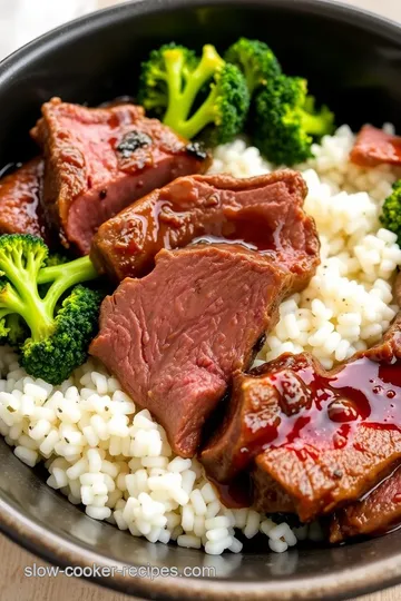 Slow Cook Asian Beef and Broccoli presentation