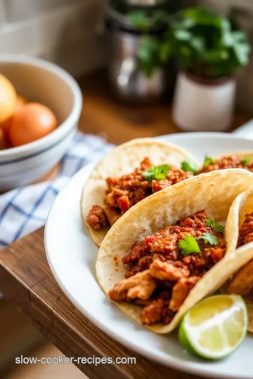 Spicy Mexican Slow Cooker Chicken Tacos steps