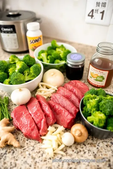 Slow Cooker Chinese Beef and Broccoli ingredients