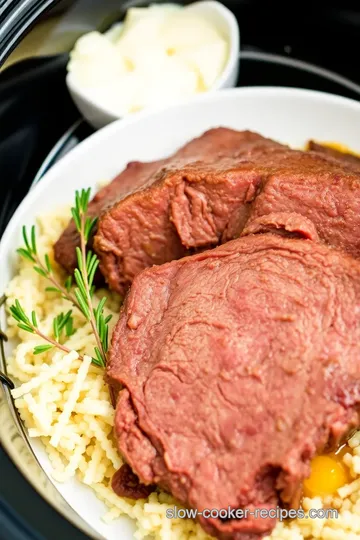 Slow Cooker Beef Sirloin Tip Roast presentation