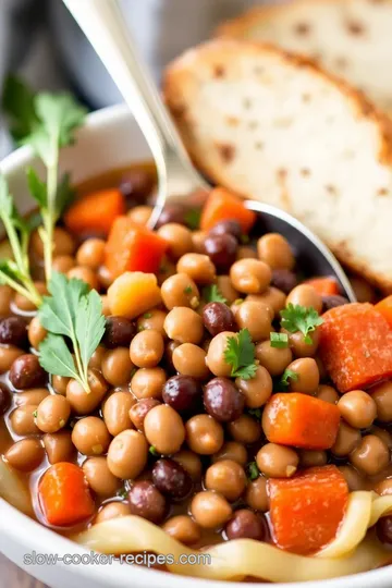 Slow Cooker Southern Black Eyed Peas presentation