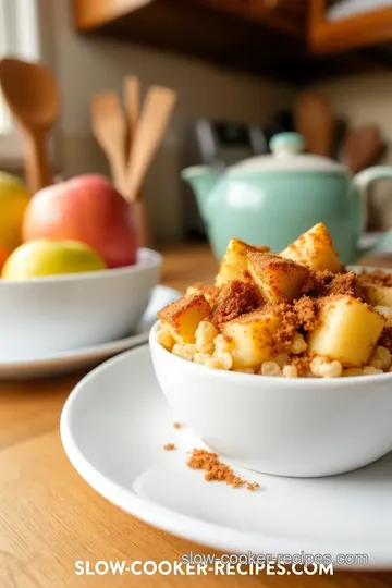 Slow Cooker Overnight Oatmeal with Apples and Cinnamon steps