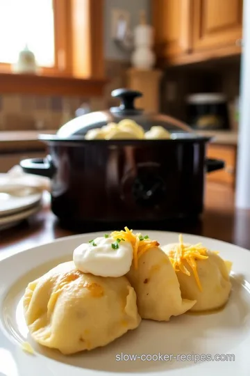 Slow Cooker Cheesy Potato and Onion Pierogi steps