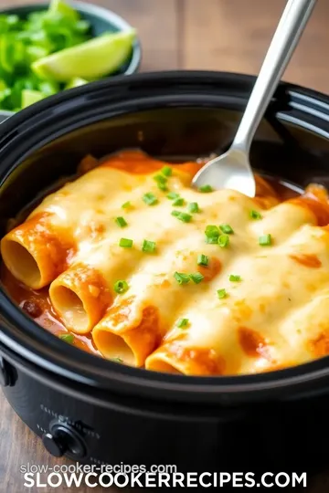 Slow Cooker Chicken Enchiladas presentation