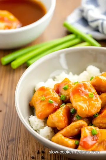 Slow Cooker Chicken Tenders with Sweet Sauce presentation