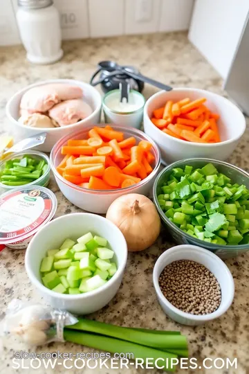 Slow Cooker Chicken & Veggies - Healthy Delight ingredients