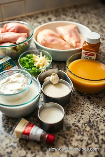 Keto Slow Cooker Creamy Garlic Chicken ingredients