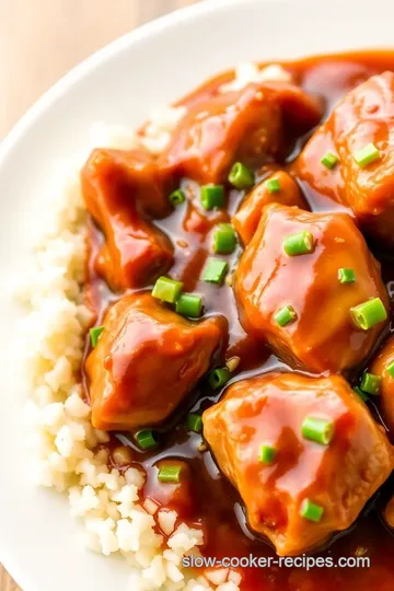 Slow Cooker Chinese Honey Garlic Chicken presentation