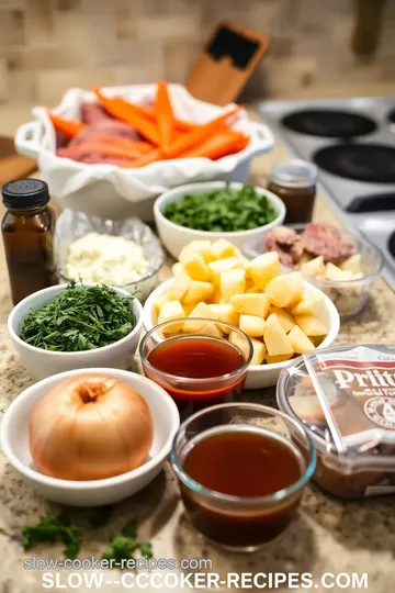 Slow Cooker Deer Pot Roast ingredients