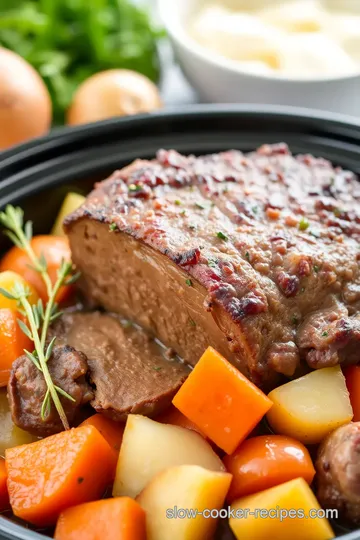 Slow Cooker Deer Pot Roast presentation